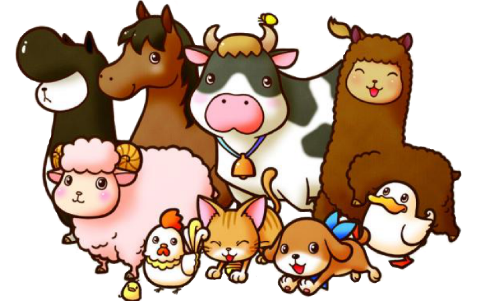 Cartoon farm animals